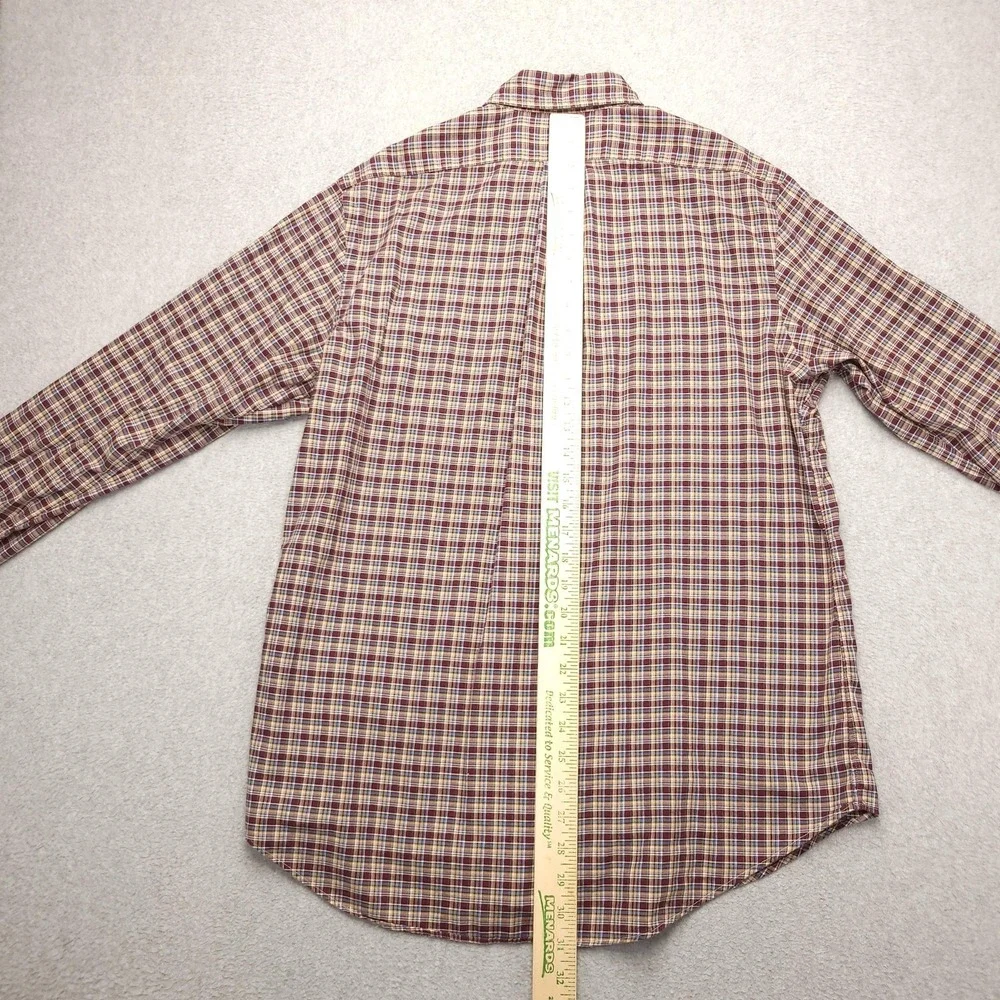 Ralph‎ Lauren Shirt Mens Large Red Plaid Long Sleeve Button Down Cotton